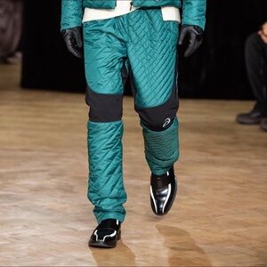 Kiki Kostadinov X ASICS teal joggers